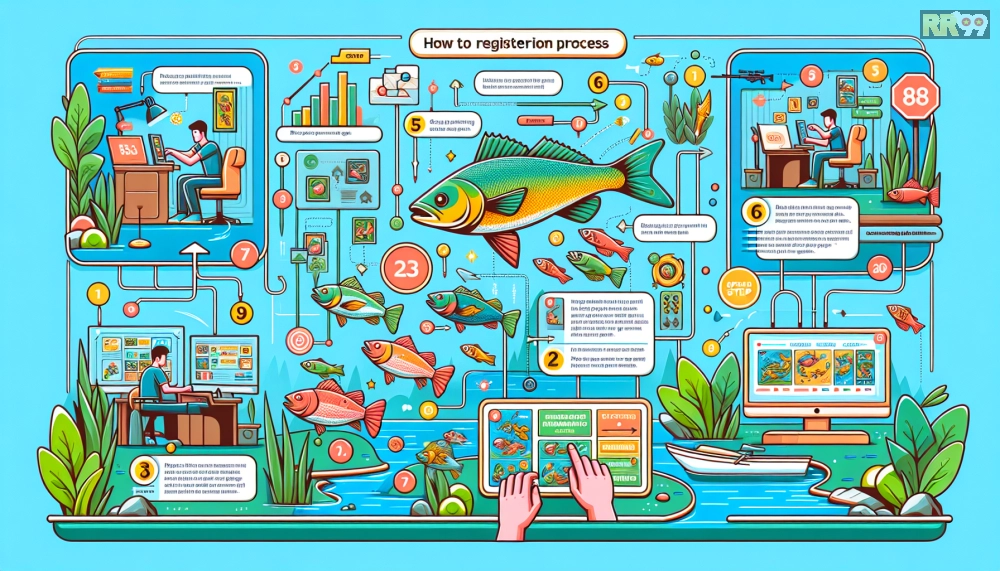 Infographic hướng dẫn các bước đăng ký và chơi bắn cá rr99