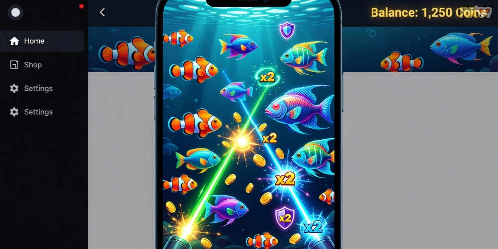 Giao diện game bắn cá đổi thưởng rr99 trên nền tảng Sunwin với hiệu ứng đồ họa ấn tượng